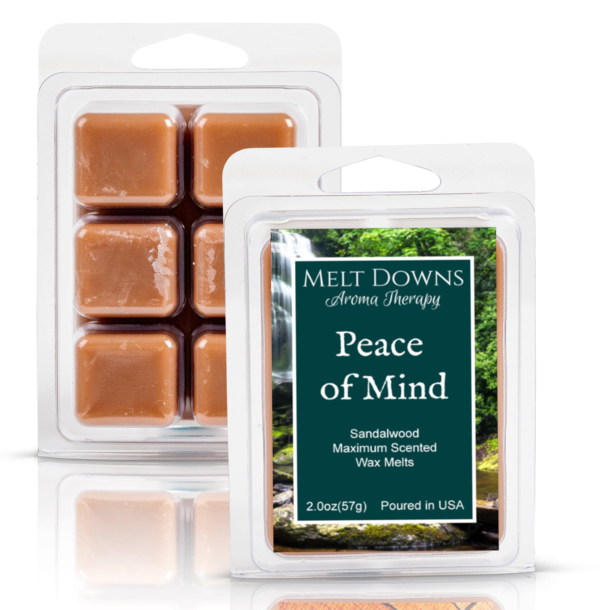 Peace of Mind - Maximum Scented Wax Melt - Sandalwood – Melt Downs