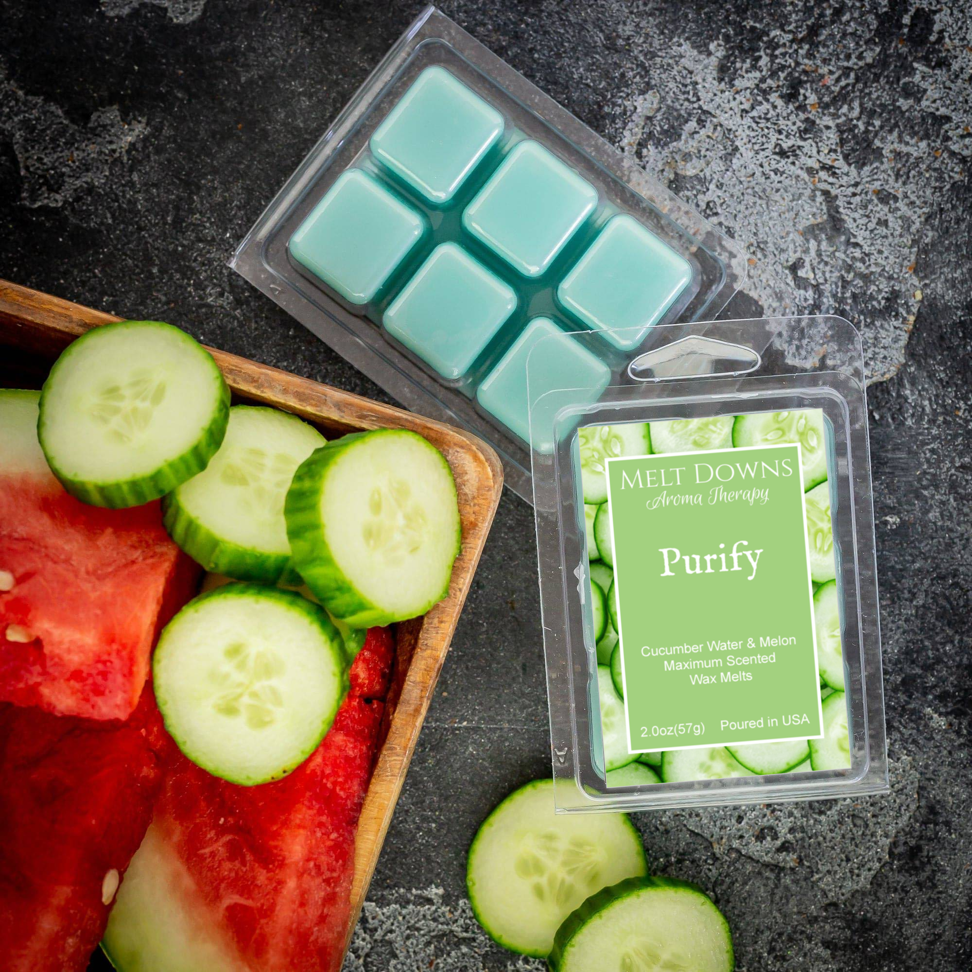 Purify - Maximum Scented Wax Melt - Cucumber Water & Melon