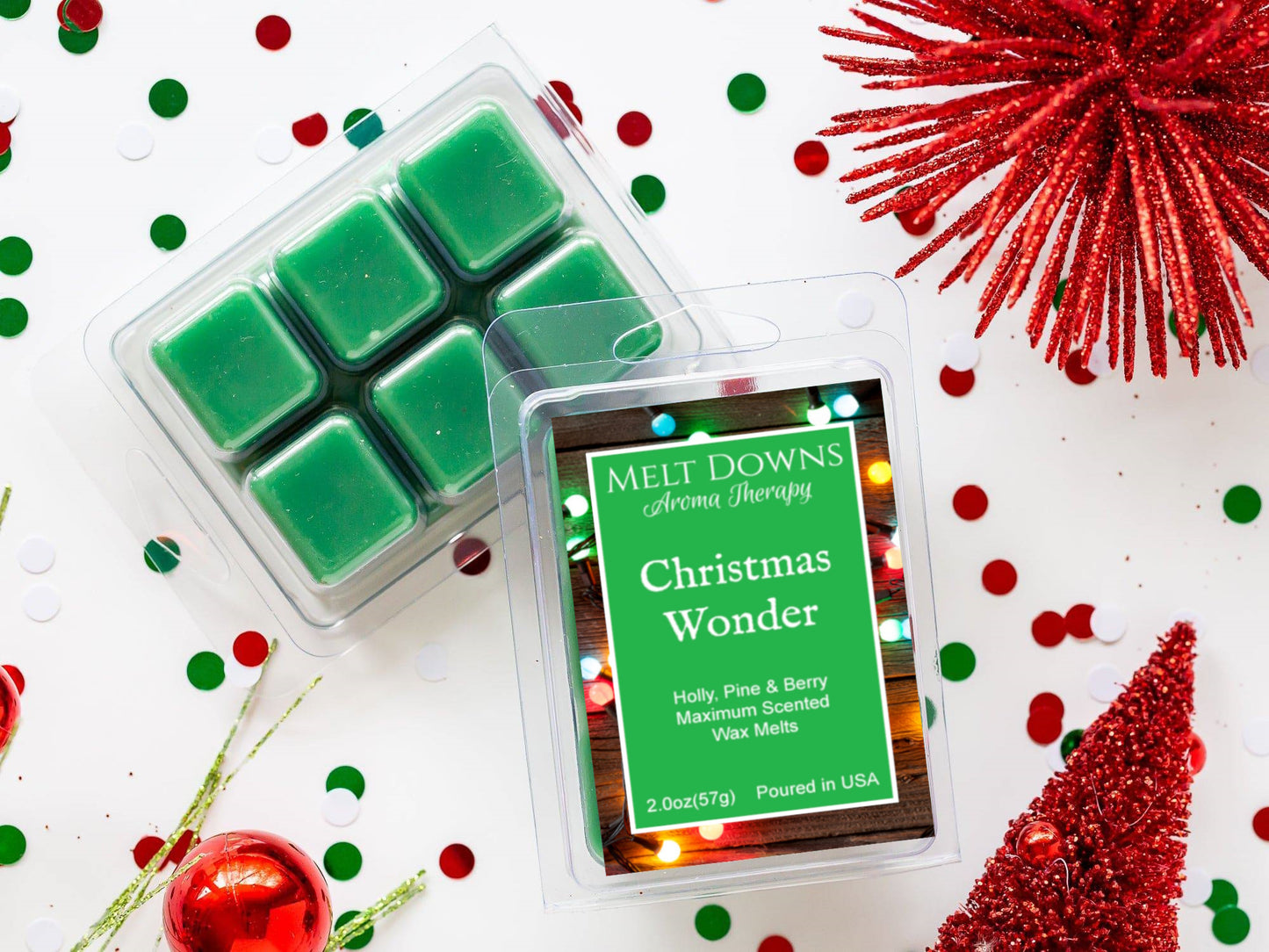 Christmas Wonder - Maximum Scented Wax Melt - Holly, Pine & Berry