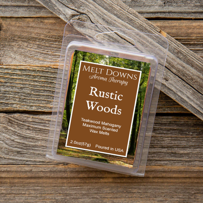 Rustic Woods - Maximum Scented Wax Melt - Teakwood Mahogany