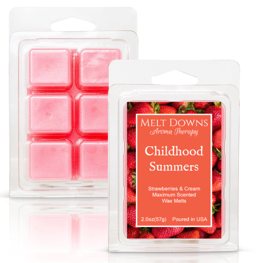 Childhood Summers - Maximum Scented Wax Melt - Strawberries & Cream